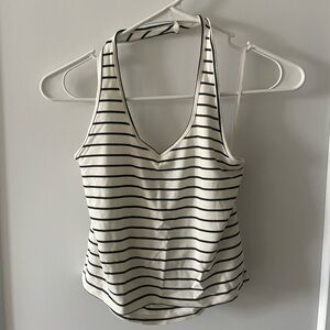 Women’s Garage striped halter crop top